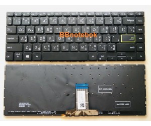 Asus Keyboard คีย์บอร์ด VIVOBOOK D413 S413  D413D S413F  ภาษาไทย อังกฤษ   มุมขวาบนเป็นปุ่ม power   